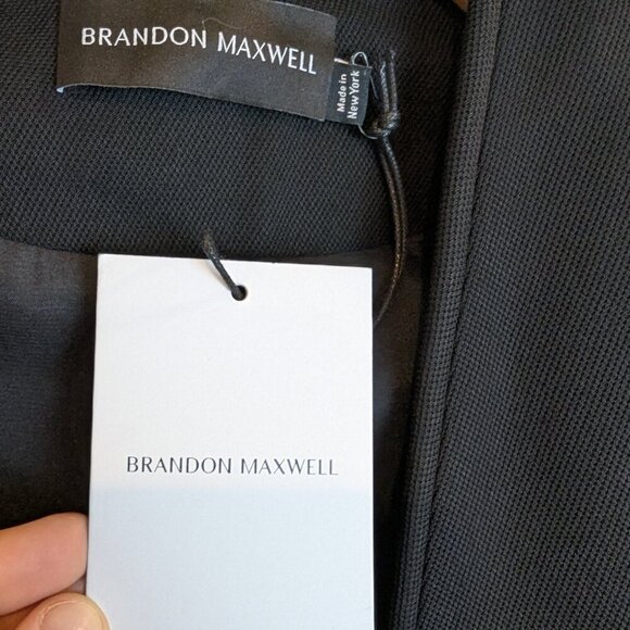 NWT Brandon Maxwell Luxury Flare-Sleeve Black Blazer, Sz 10 - Picture 12 of 16